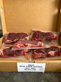 Beef New York Steaks 3 lbs. - Totally Raw